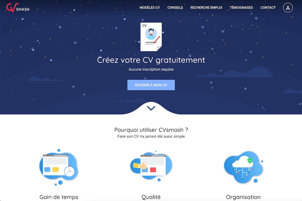 CVSmash: el software gratuito en línea para crear su CV en unos pocos clics