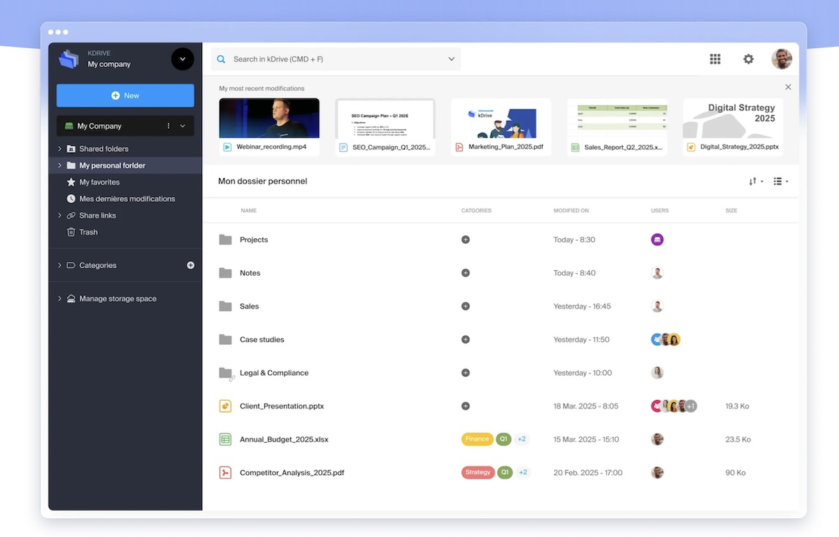 kDrive: la alternativa europea a Google Drive alcanza el millón de usuarios